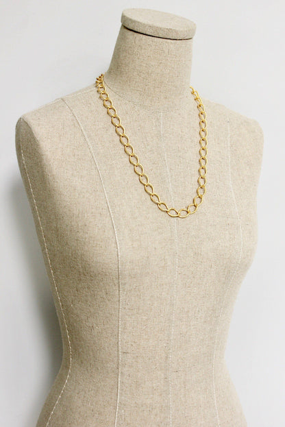 Gold Wide Chain Necklace