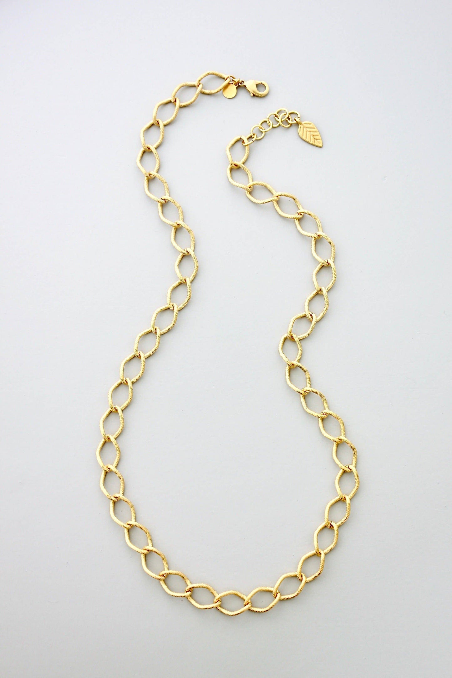 Gold Wide Chain Necklace